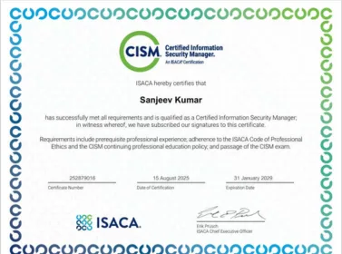 ISACA Certificate 3